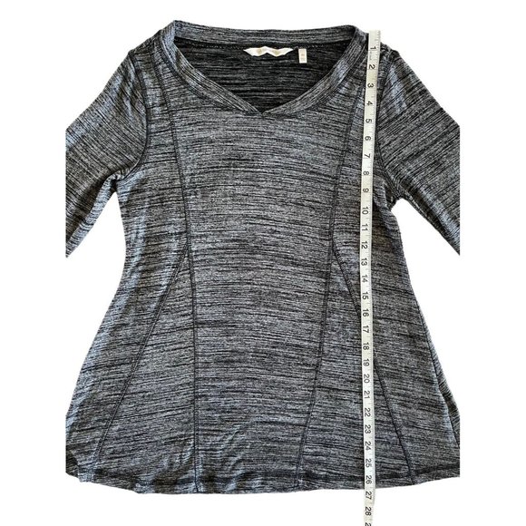Soft Surroundings Perfect A-line Long Sleeve Tunic Top Gray V-Neck 2CV80 XS - Picture 7 of 7